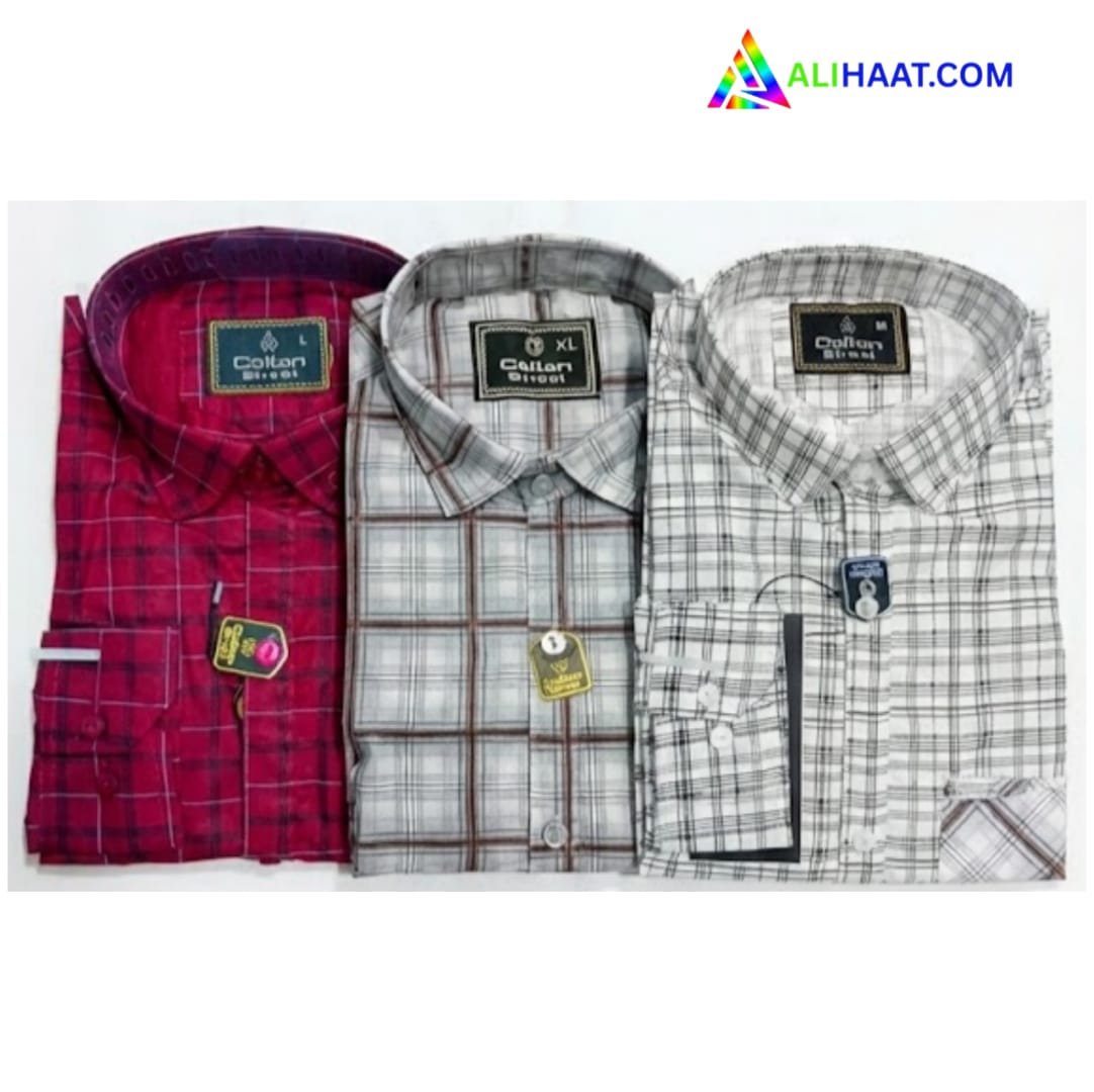 Multi color Check Cotton  Sleeve Shirt for Men